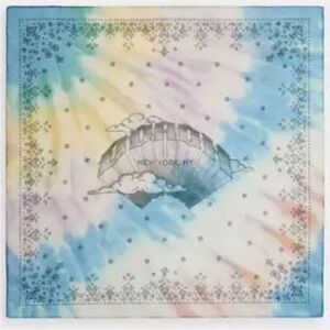 NWT Coach New York Colorful Tie-Dye Bandana Scarf